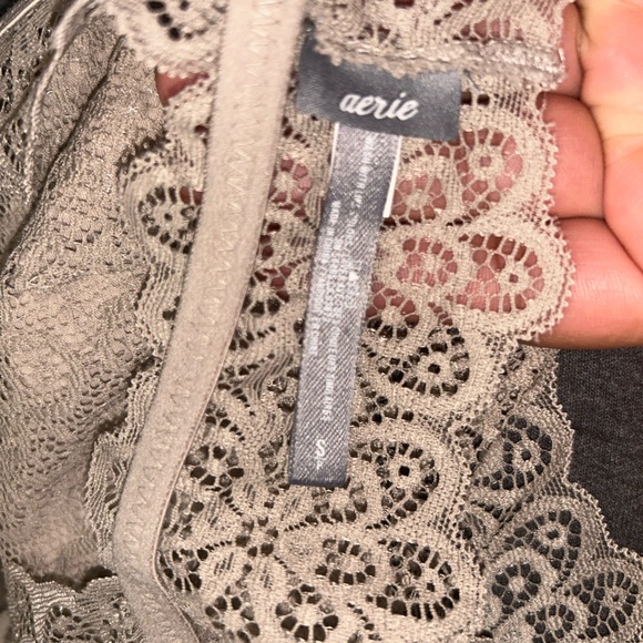 Aerie Halter neck/ high neck lace bralette with racerback straps. Pull on. Sz: S - Picture 5 of 10